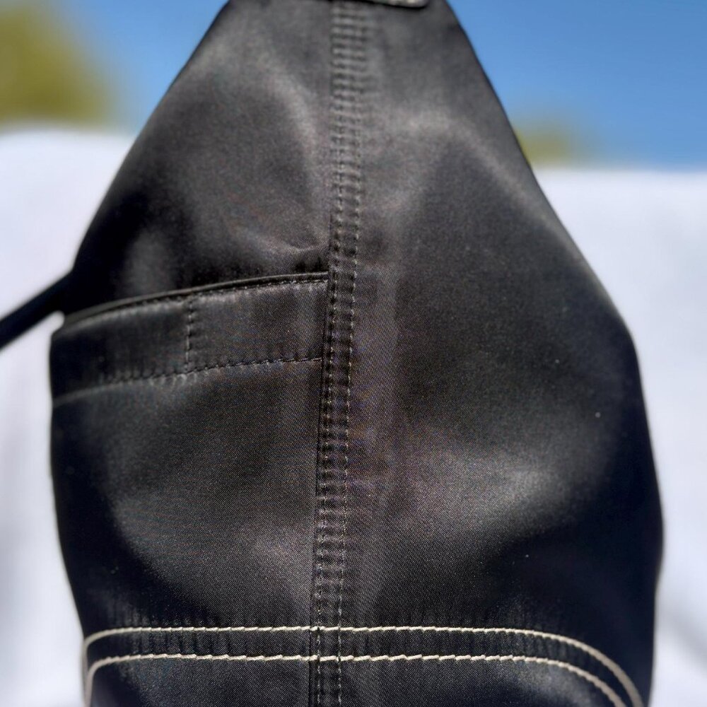Coach Black Satin  Hampton Hobo with Charms - Picture 2 of 10